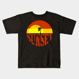 Beautiful Sunset Illustration Kids T-Shirt